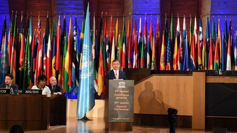 Bakan Yılmaz, UNESCO Yürütme Kurulu üyeliğine aday olan Türkiye adına "Ulusal Beyan"ını açıkladı
