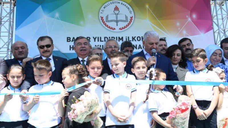 Başbakan Yıldırım ve Bakan Yılmaz, Havva Yıldırım Anaokulu ve Bahar Yıldırım İlkokulunun açılışına katıldı
